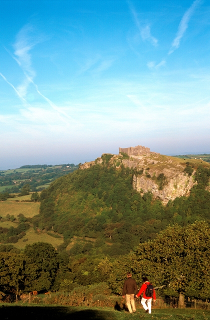 view of carreg cennan castle, breacon beacons